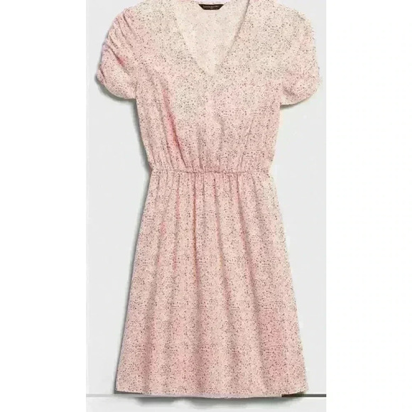 Banana Republic Puff-Sleeve Fit-And-Flare Dress - Picture 2 of 12